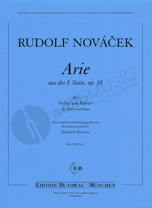 Novacek - Arie (Suite #1 Op10) - Violin/Piano Accompaniment edited by Butorac Iceland EB171R276-G