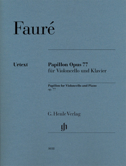Faure - Papillon Op77 - Cello/Piano Accompaniment Henle HN1038
