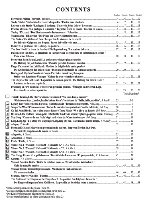 Suzuki Violin School Book/Vol.1 International Edition - Violin Part with CD 48722