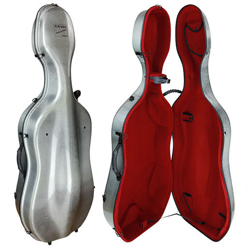 GEWA Titanium Carbon 3.3 Cello Case Silver/Burgundy 4/4