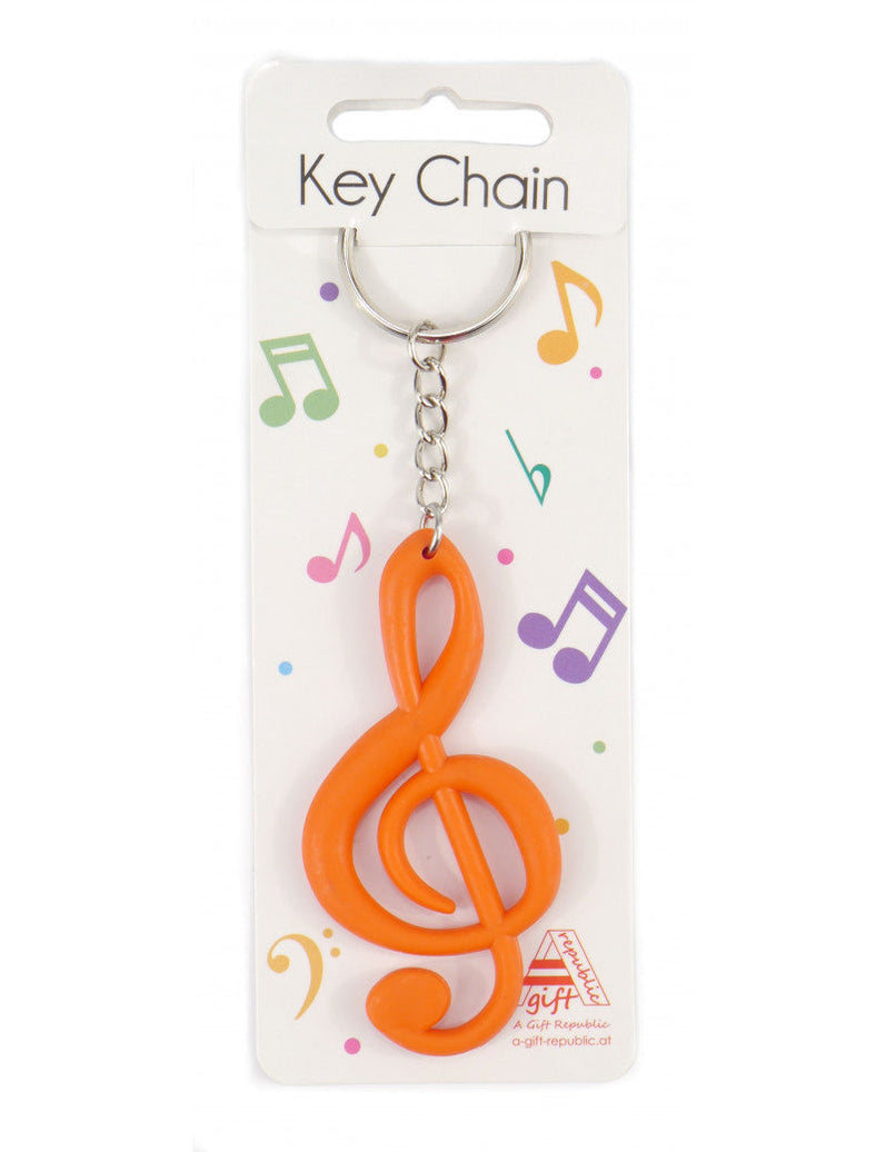 String Table Clef Treble Clef Rubber Keyring Red — The Sydney String Centre