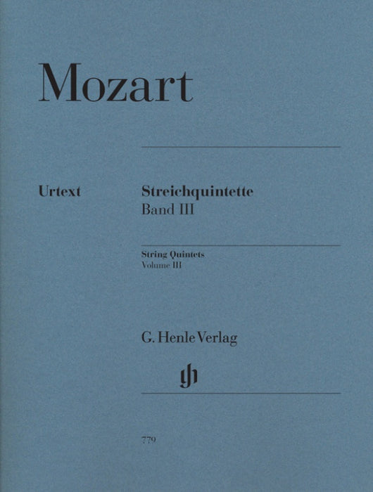 Mozart - String Quintets Volume 3 - String Quintet Parts Henle HN779