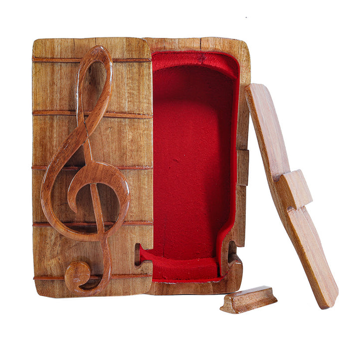 Secrets Box with a Treble Clef and Staff on the Top.