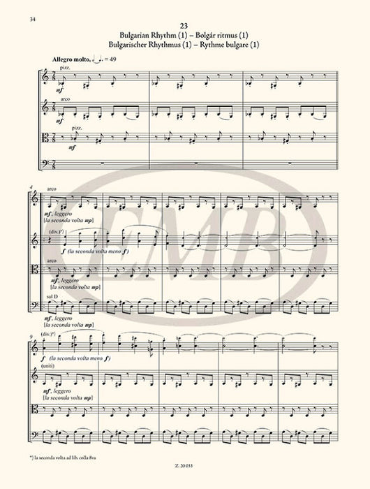 Bartok - The Microcosm of String Ensemble Music Volume 3 - String Orchestra edited by Soos/Borsos EMB Z20033