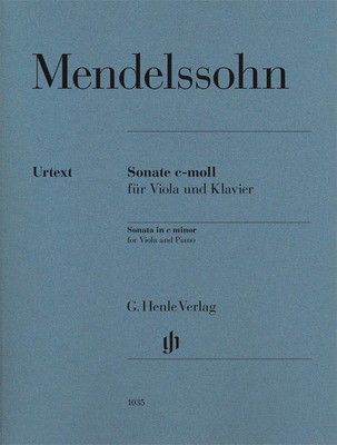 Sonata in C minor for Viola and Piano - Felix Bartholdy Mendelssohn - Viola G. Henle Verlag