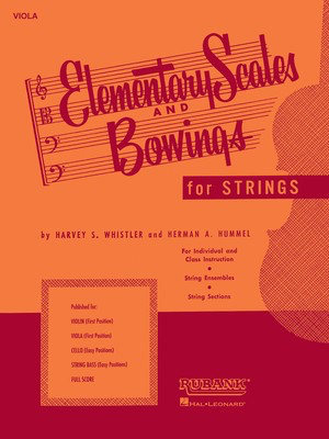 Elementary Scales and Bowings - String Bass - (First Position) - Harvey S. Whistler|Herman A. Hummel - Double Bass Rubank Publications Double Bass Solo Part