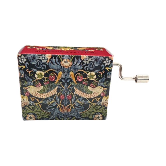 Fridolin Music Box Plays Fur Elise Image Strawberry Thief by William Morris