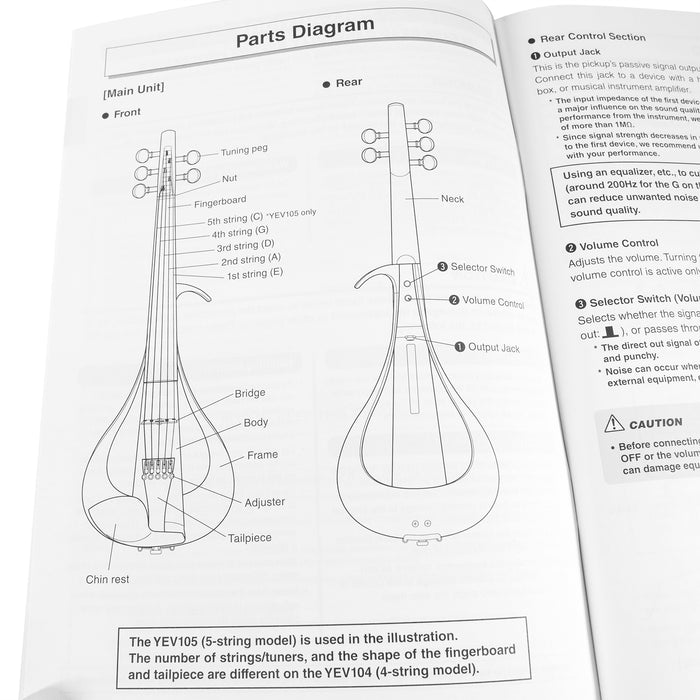 Yamaha YEV-105 Electric Violin 5 String Natural