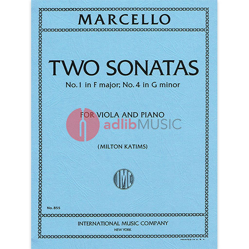 Marcello - 2 Sonatas #1 & #4 - Viola/Piano Accompaniment IMC IMC0855