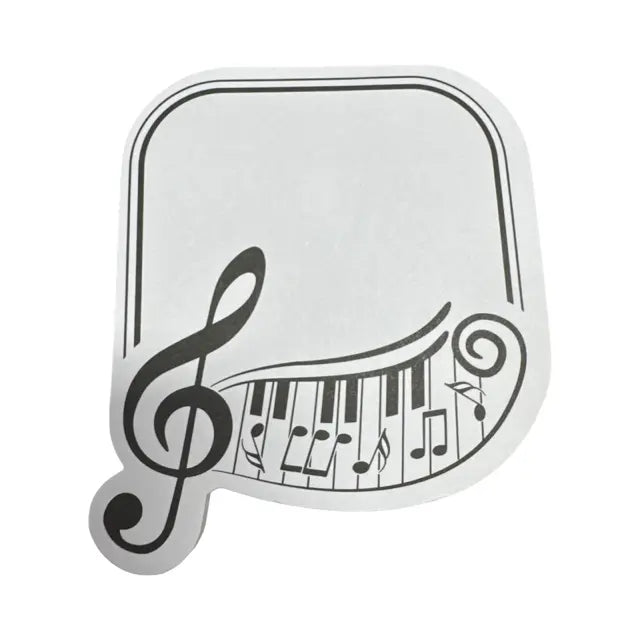 Post-It Note Pad Keyboard with a Large Treble Clef