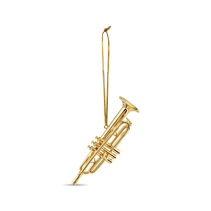 Gold Trumpet Christmas Decoration