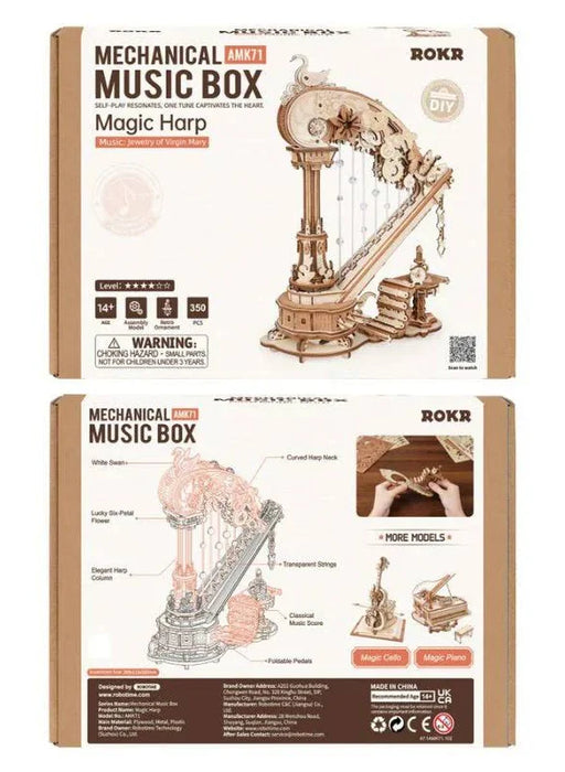 Magic Harp Music Box 3D Model Kit