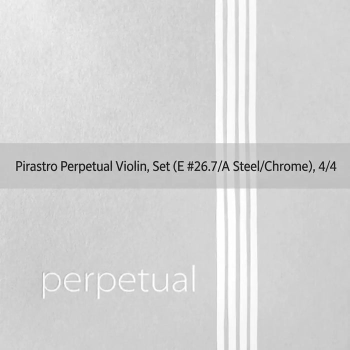 Pirastro Perpetual Violin, Set (E #26.7/A Steel/Chrome), 4/4
