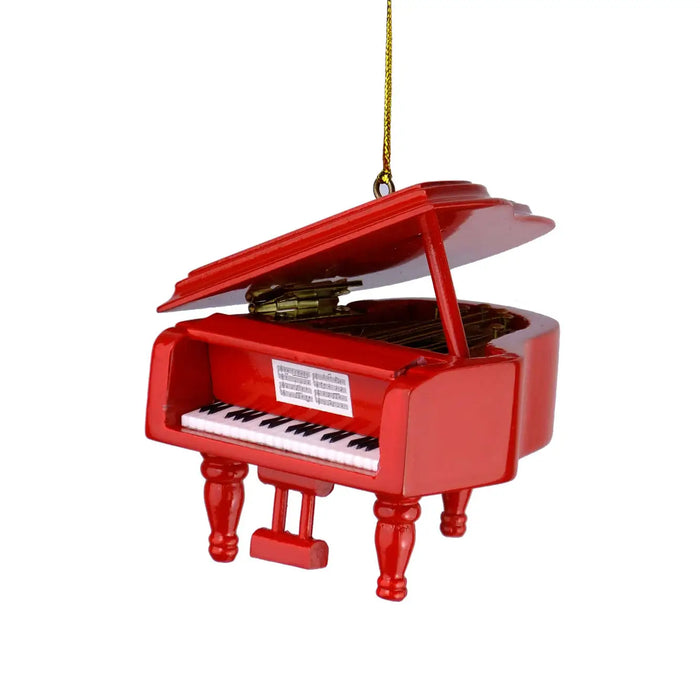 Red Grand Piano Christmas Decoration