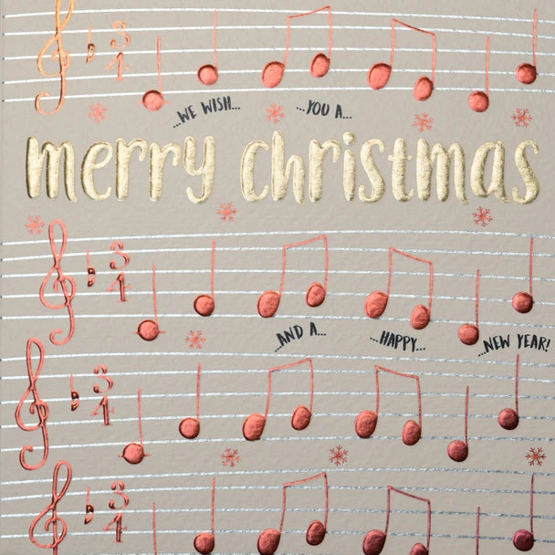 Greeting Card "We Wish You a Merry Christmas and a Happy New Year"