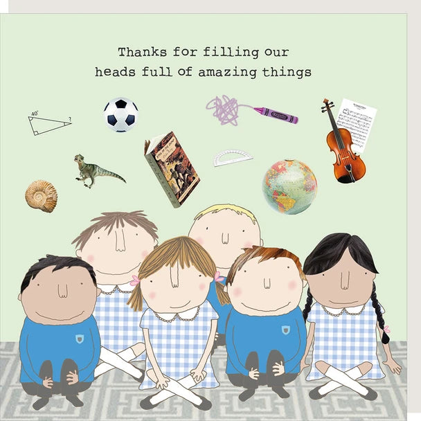 Greeting Card "Thanks for Filling Our Heads Full of Amazing Things"