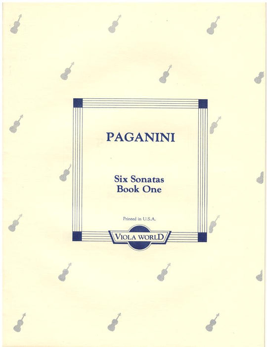 Paganini - 6 Sonatas Book 1 (#1-3) - Viola/Piano Accompaniment arranged by Arnold Viola World VWP000030