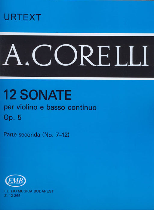 Corelli - 12 Sonatas Op5 Volume 2 - Violin/Basso Continuo EMB Z12265