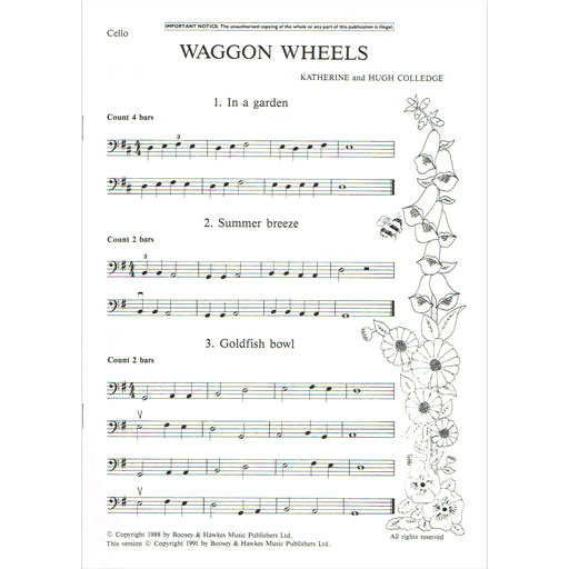 Waggon Wheels - Cello Only by Colledge Boosey & Hawkes M060087493