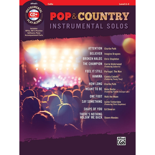 Pop & Country Instrumental Solos - Cello/CD/pdf Piano Accompaniment Alfred 47354