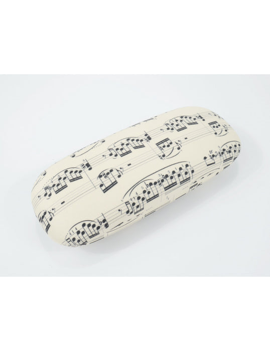 Glasses Case and Cloth Creme with Black Manuscript