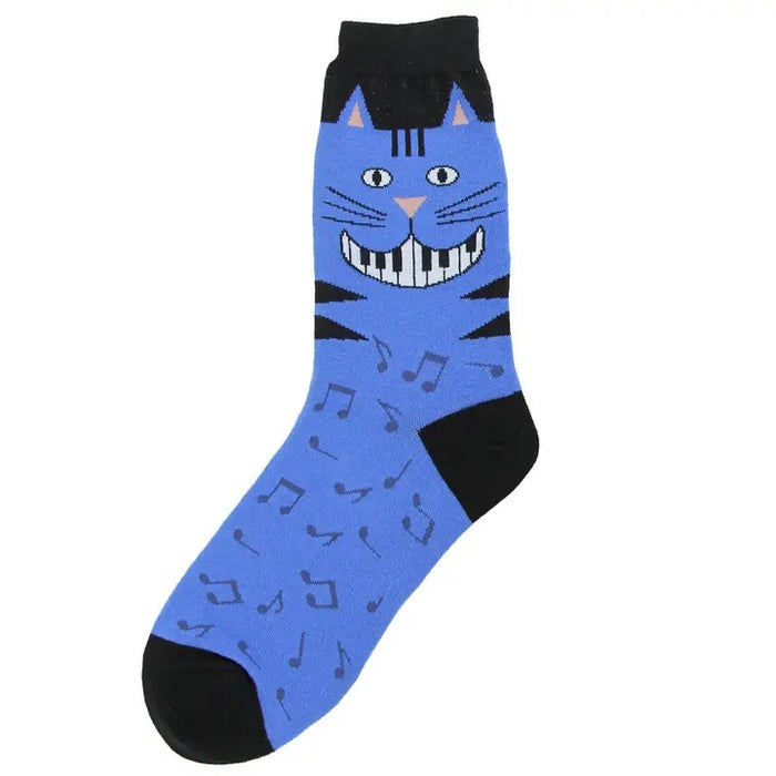 Cat Piano Teeth Women's Socks