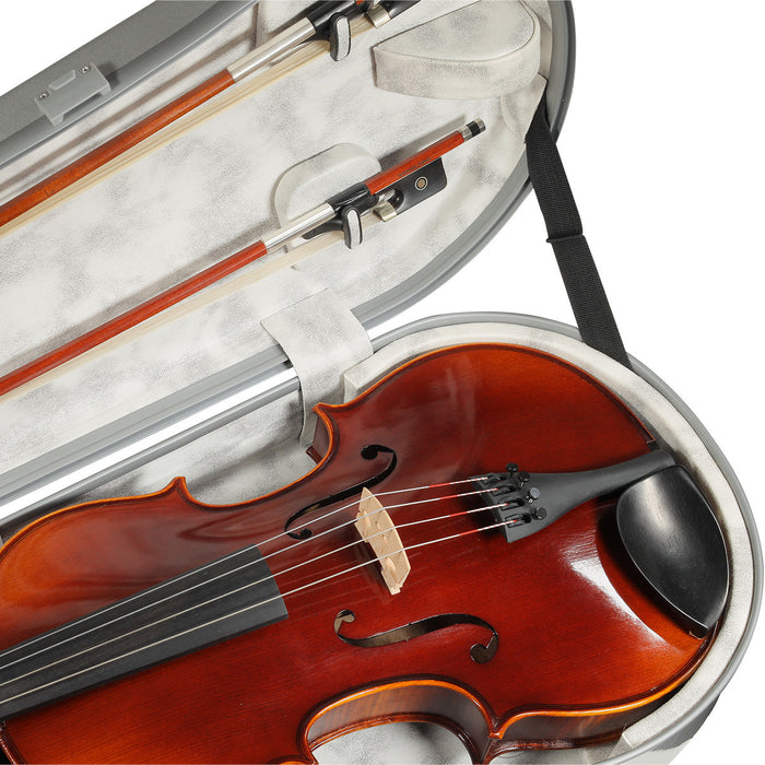 JML Carbon Fibre Adjustable 1.7 Arrow Viola Case Silver 15-16.5"