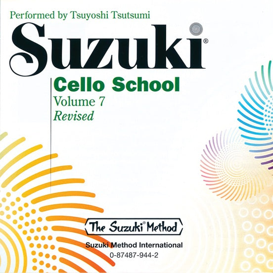 Suzuki Cello School Volume 7 - CD Recording (Recorded by Tsuyoshi Tsutsumi) International Edition Summy Birchard 0944