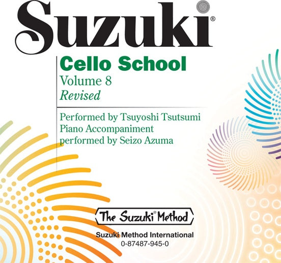 Suzuki Cello School Volume 8 - CD Recording (Recorded by Tsuyoshi Tsutsumi) International Edition Summy Birchard 0945