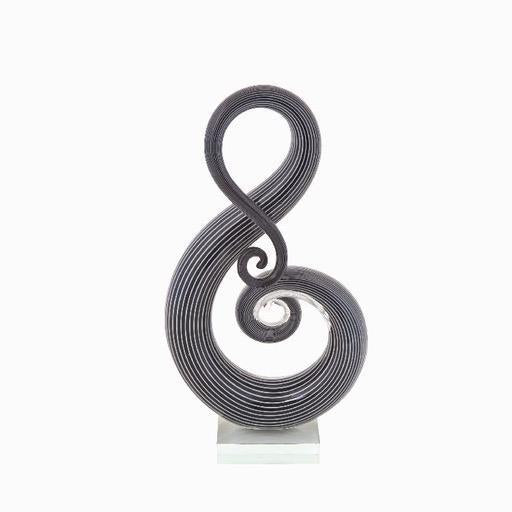 Treble Clef Glass Sculpture