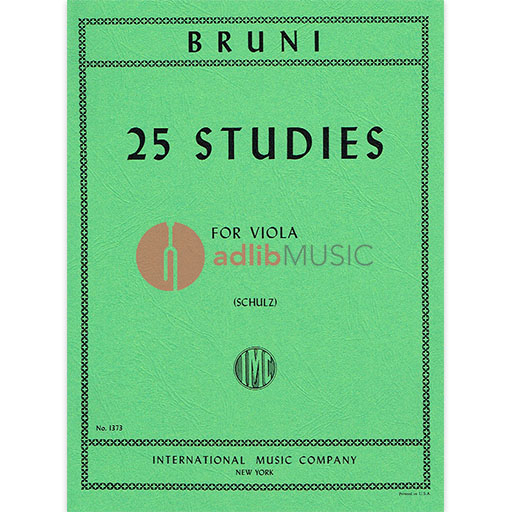 Bruni - 25 Studies - Viola Solo IMC IMC1373
