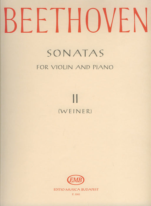 Beethoven - Sonatas Volume 2 - Violin/Piano Accompaniment EMB Z3365