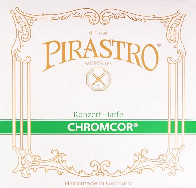Pirastro Chromcor Concert Harp String, Octave 5, Single F (Med/Steel/Copper Blue)