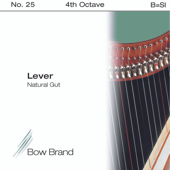 Bow Brand Natural Gut - Lever Harp String, Octave 4, Single B