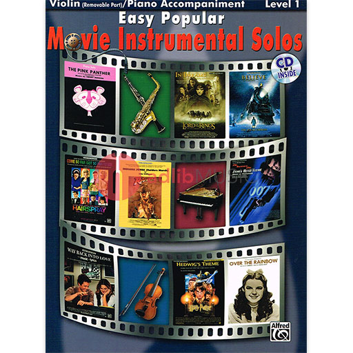 Easy Popular Movie Instrumental Solos - Violin/CD/Piano Accompaniment Alfred 28165