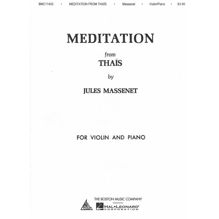Massenet - Meditation from Thais - Violin/Piano Accompaniment Boston BT11425