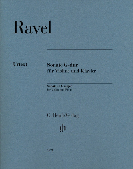Ravel - Sonata in Gmaj - Violin/Piano Accompaniment Henle HN1271
