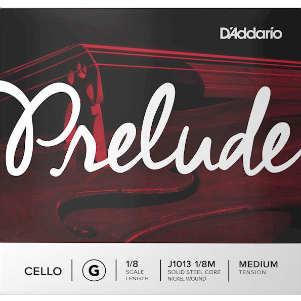 D'Addario Prelude Cello G String Medium 1/8