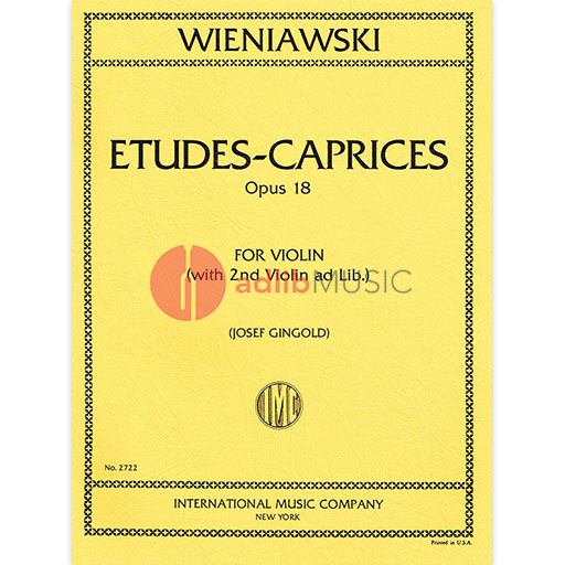 Wieniawski - Etudes-Caprices Op18 - 2 Violins  edited by Gingold IMC IMC2722