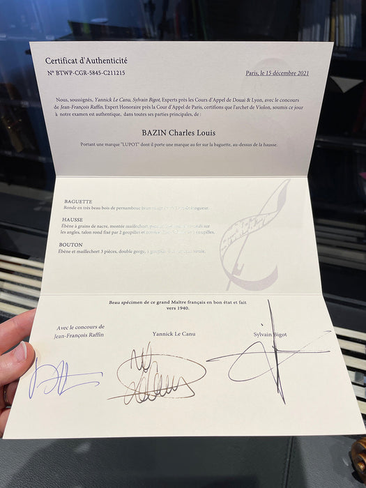 Charles Bazin Violin Bow c.1940