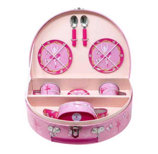 Butterfly Ballet Tin Tea Set