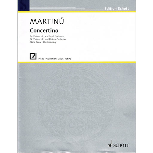 Martinu - Concertino - Cello/Piano Accompaniment SCP535