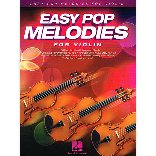 Easy Pop Melodies - Violin with Lyrics/Chords Hal Leonard 125791