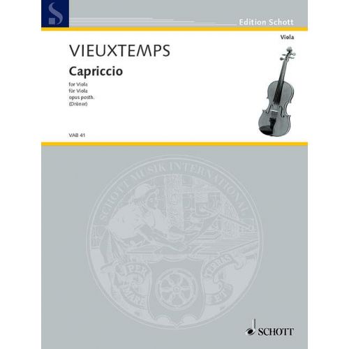 Vieuxtemps - Capriccio - Viola Solo Schott VAB41