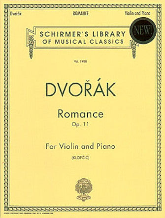Dvorak - Romance Op11 - Violin/Piano Accompaniment Schirmer 50482590