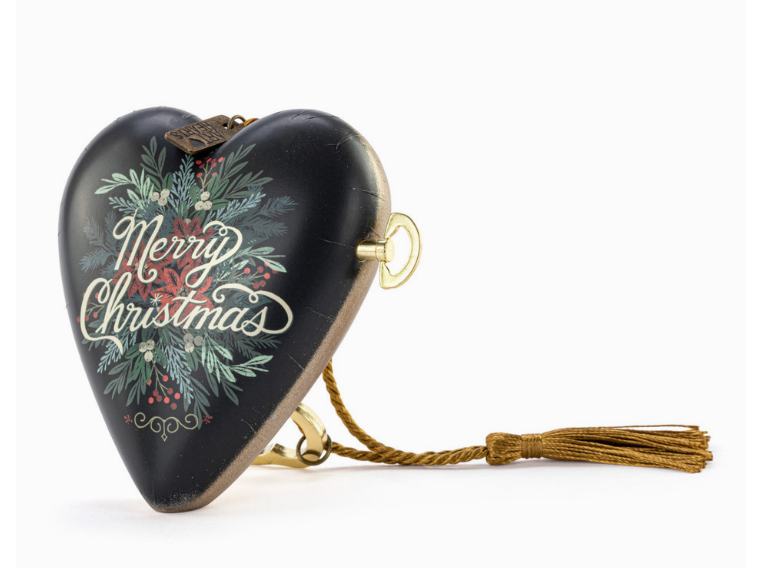 Christmas Decoration Musical Art Heart Merry Christmas Plays The Twelve Days of Christmas