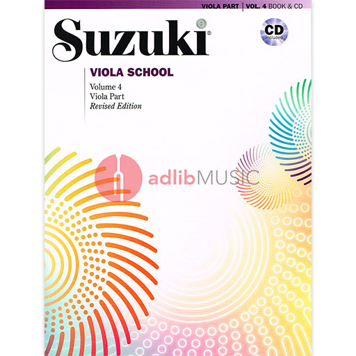 Suzuki Viola School Book/Volume 4 - Viola/CD (Recorded by William Preucil) Revised Edition Summy Birchard 40694