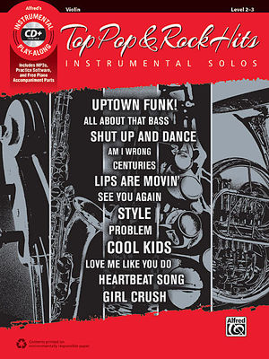 Top Pop & Rock Inst Solos Violin Bk/CD