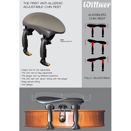 Wittner Hypoallergenic Augsburg Violin Chinrest 4/4 — The Sydney String