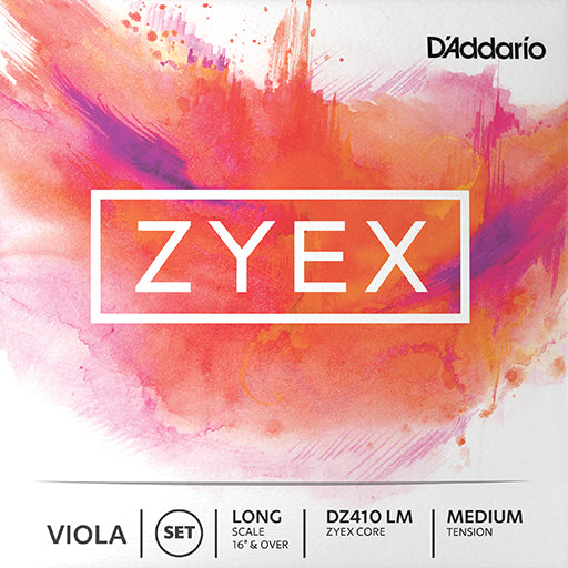 D'Addario Zyex Viola String Set Medium 16-16.5"